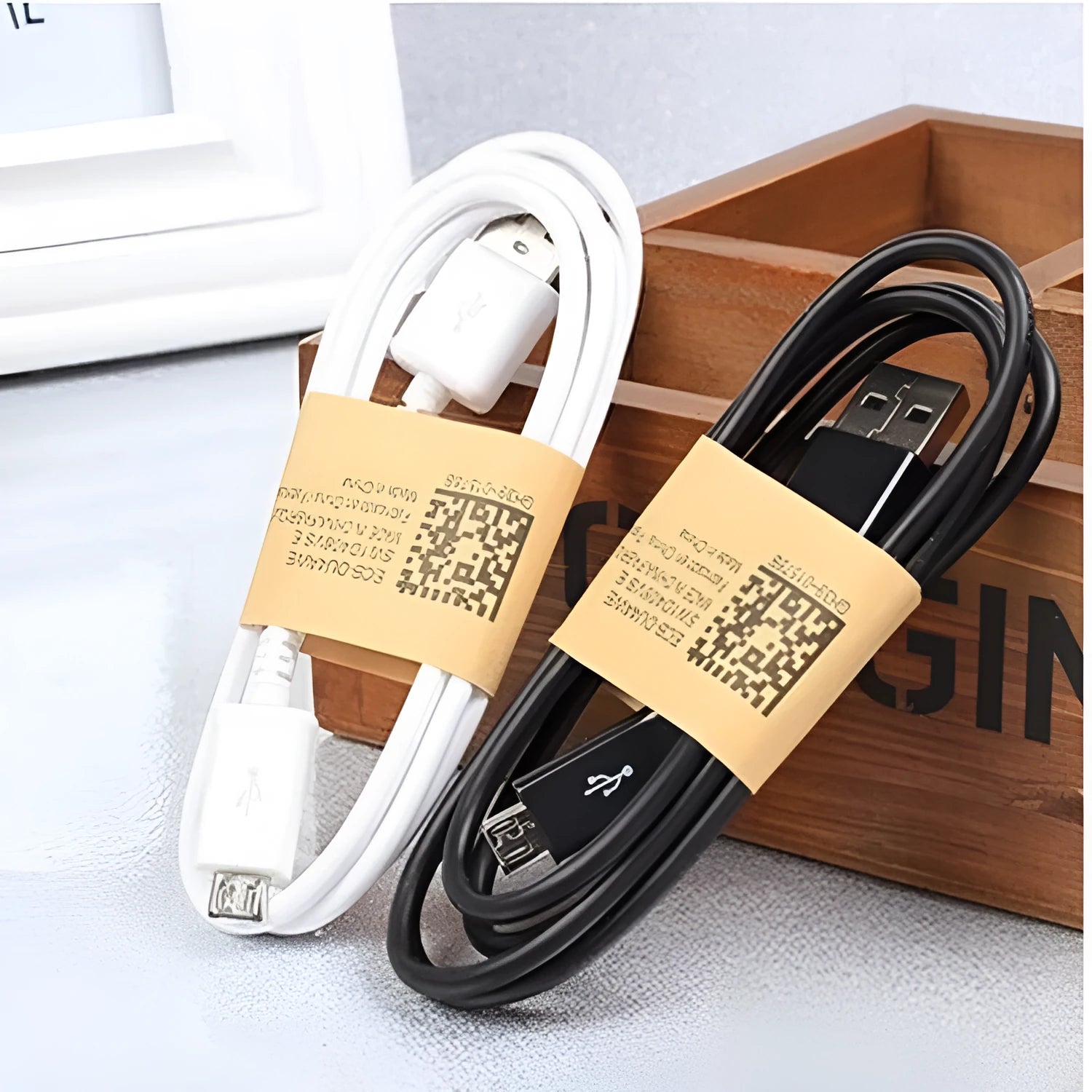 Android universal data cable with 1m black PVC cable and Micro USB connector