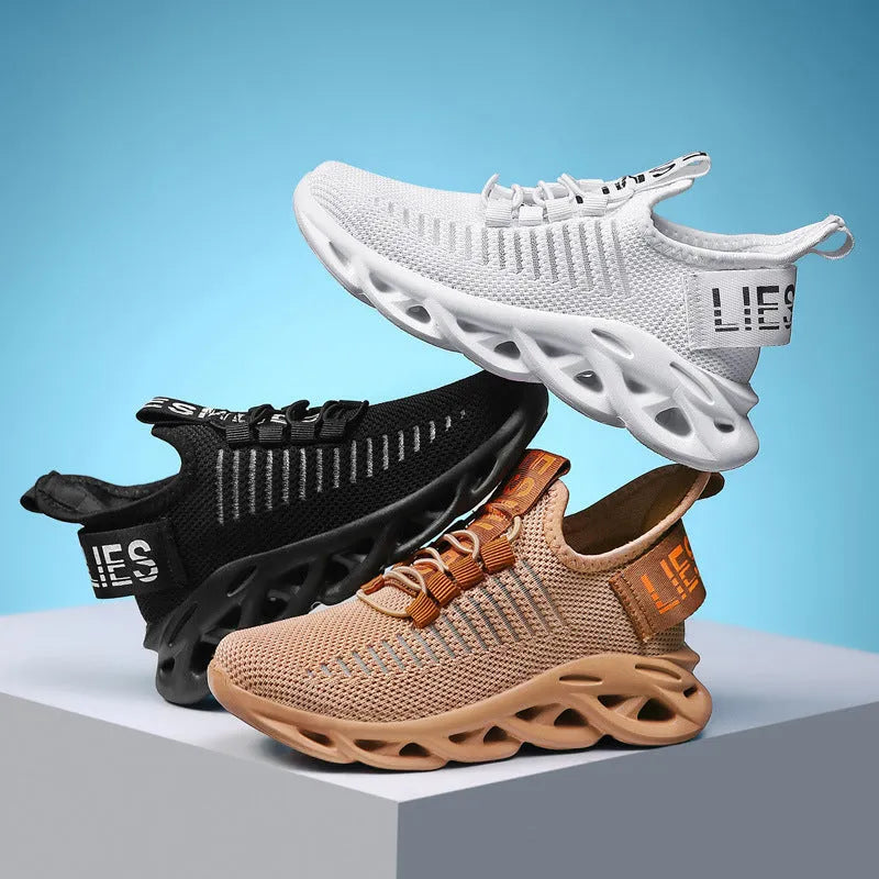 Children's trendy street style coconut sneakers with Velcro closure in black, khaki, or white