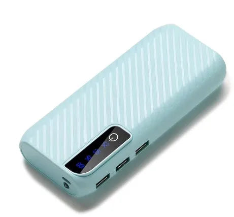 20000mAh portable mini power bank in multiple colour options showing compact dimensions
