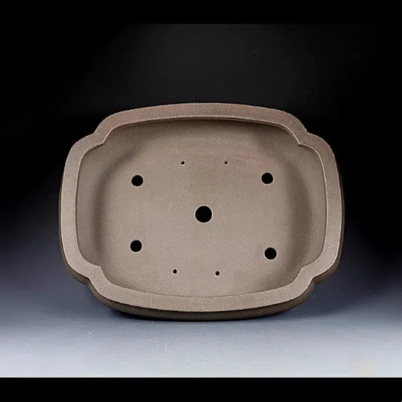 Handmade antique Pukou purple clay papaya-shaped flower pot measuring 46cm