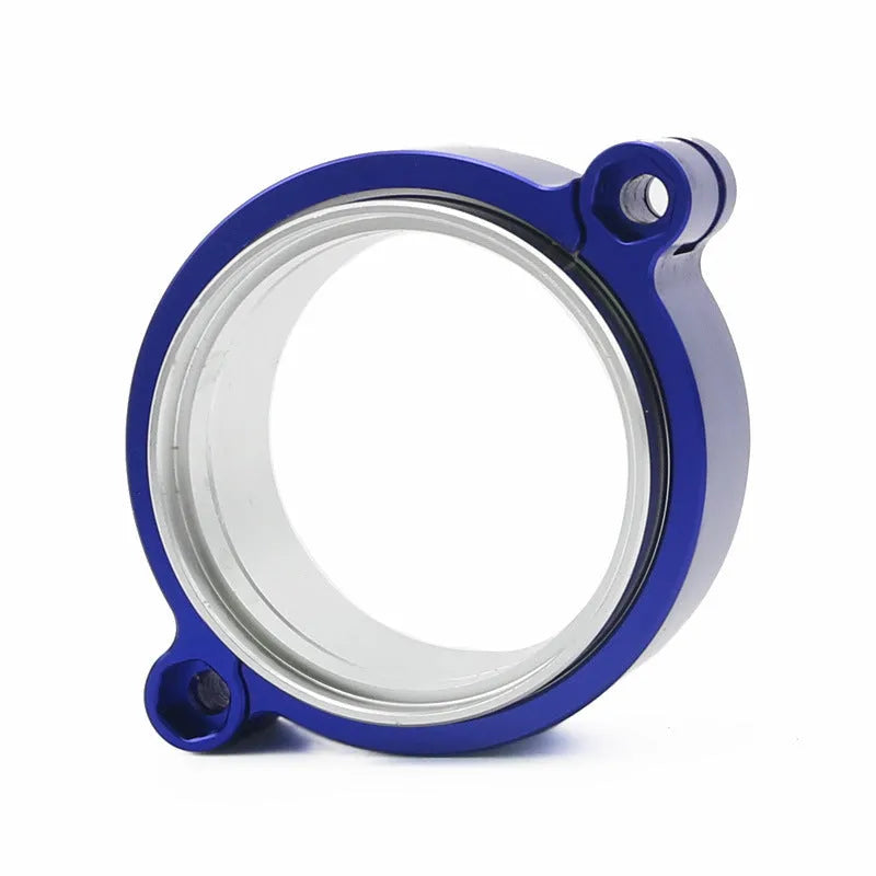 Aluminium fixed movement exhaust clamp for car modification in black, blue, or red colours