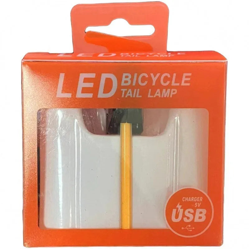 USB rechargeable waterproof cycling taillight available in five colour options
