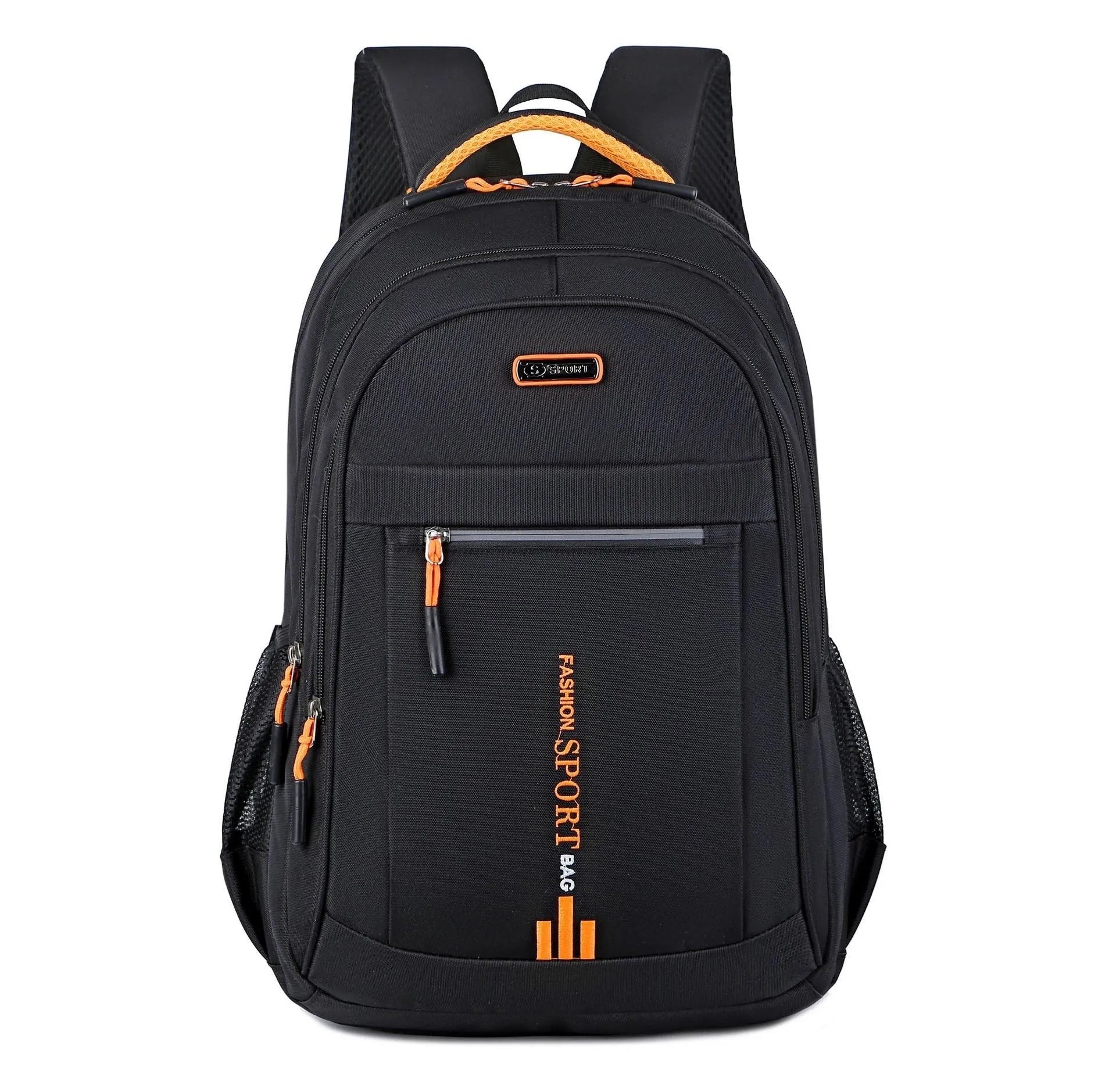 20-35 litre black Oxford cloth backpack with air pillow straps for business travel