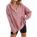 Women's loose fit raglan sleeve sweater in peacock green, peach, black, navy, gray, khaki, or apricot.