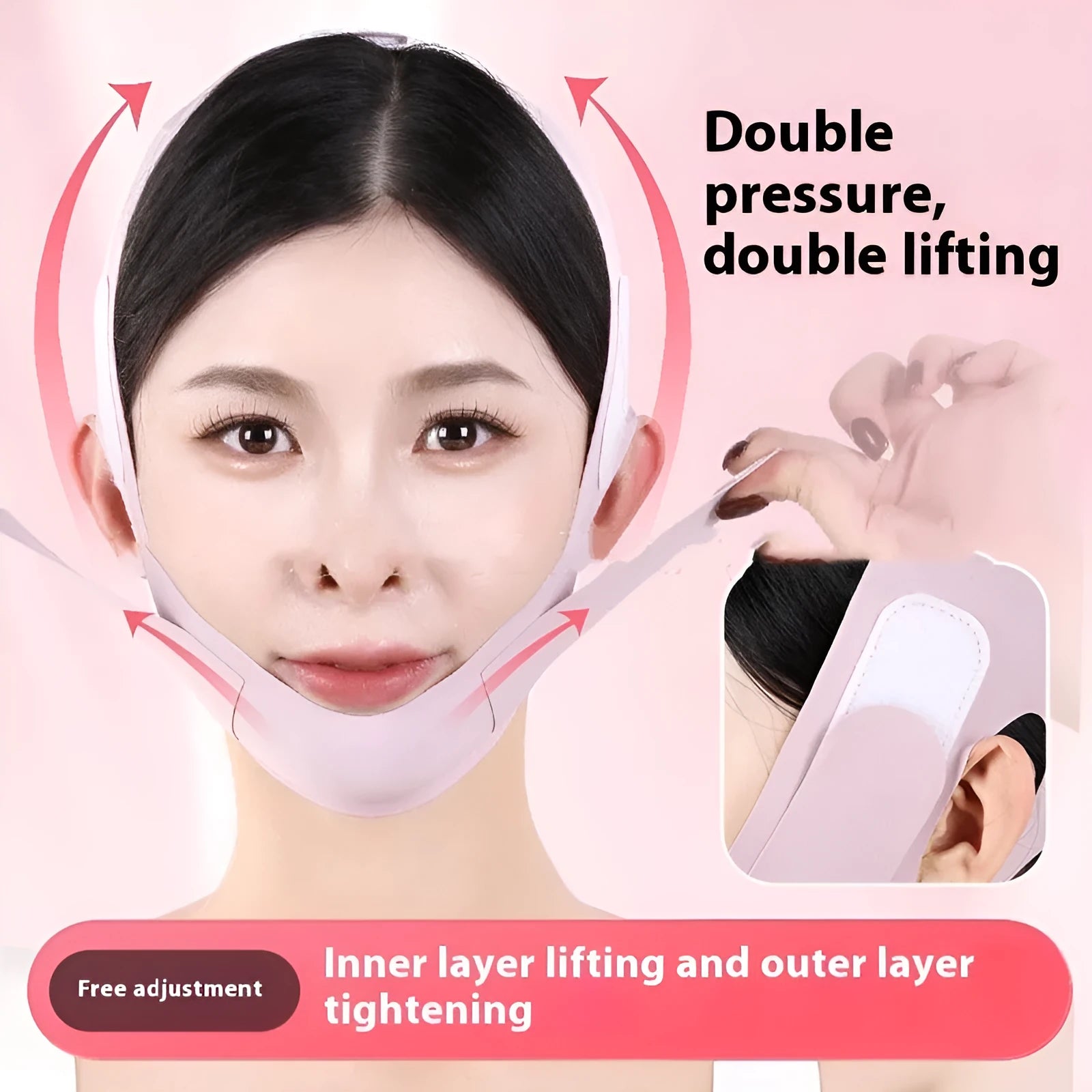 Graphene 9.0 face shaping mask in purple and green colours for V face lifting support