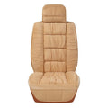 Winter short plush car seat cover fully enclosed front seat for General Motors in beige colour