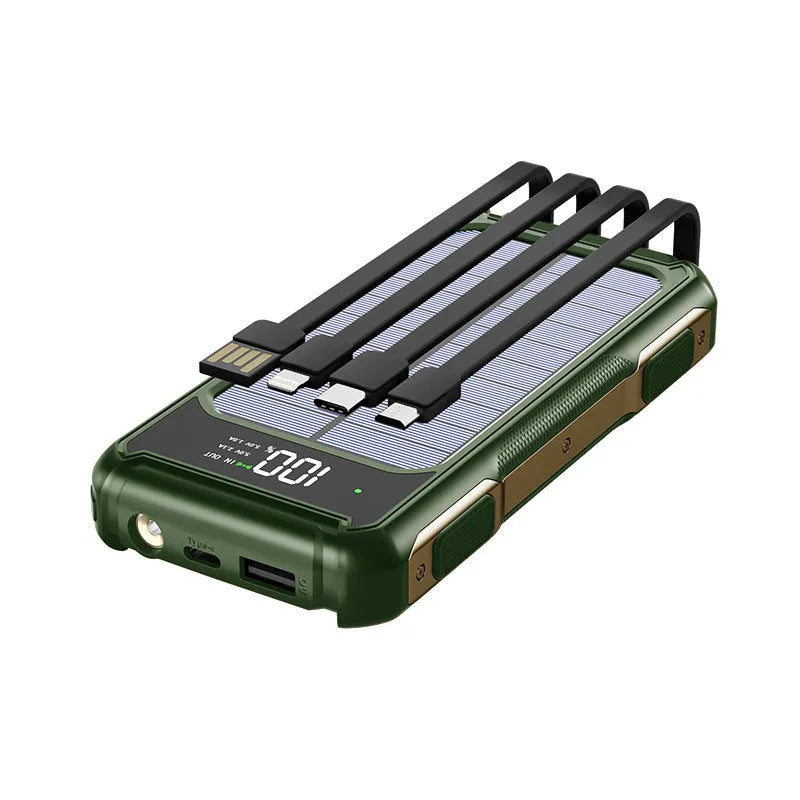 Military grade power bank in black, green or orange with 10000mAh or 20000mAh capacity
