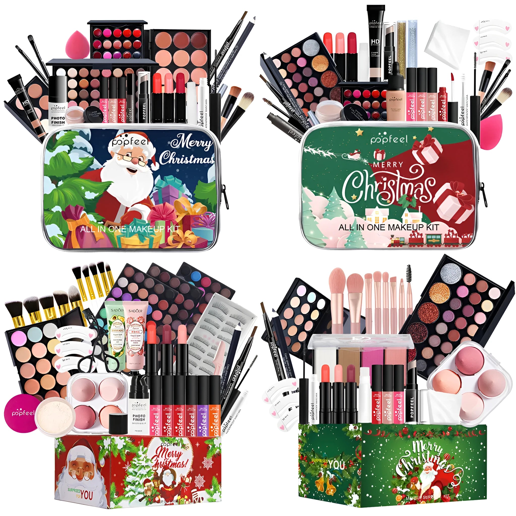 Christmas cosmetics suit makeup performance set green mermaid colour classification