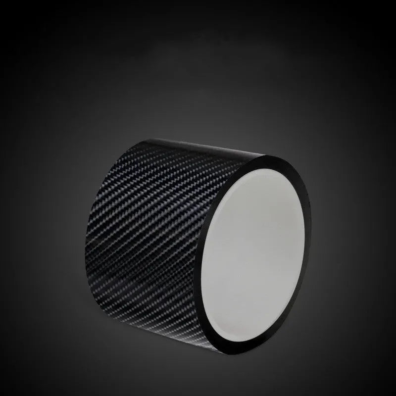 5D car door sill strip carbon fibre anti-stepping protective film in black on car door sill