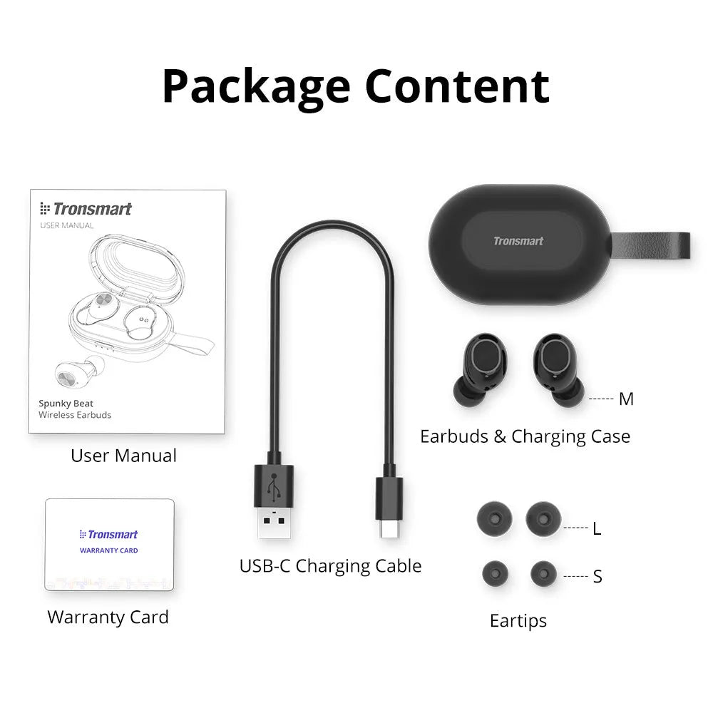 Tronsmart Spunky Beat Bluetooth earphones with Qualcomm aptX certification and touch controls