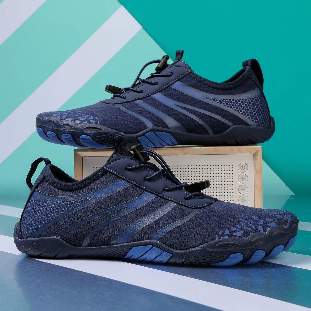 Lycra stretch fabric beach running shoes for swimming and surfing in five colour options