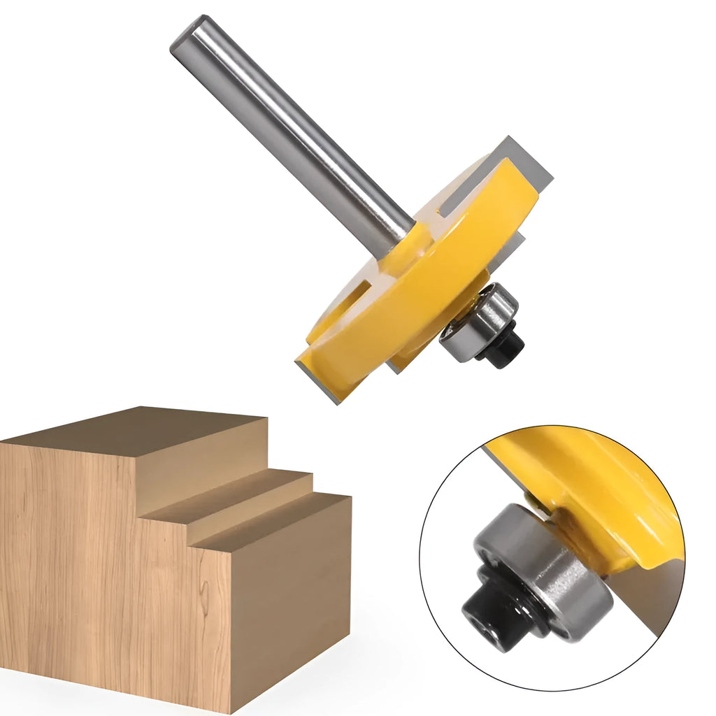 Carbide step cutter tool with 8mm round shank for woodworking