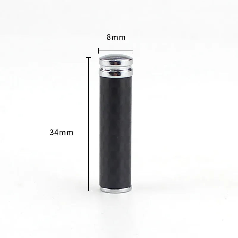 Set of four carbon fibre and metal composite car door lift covers for universal interior fitment.