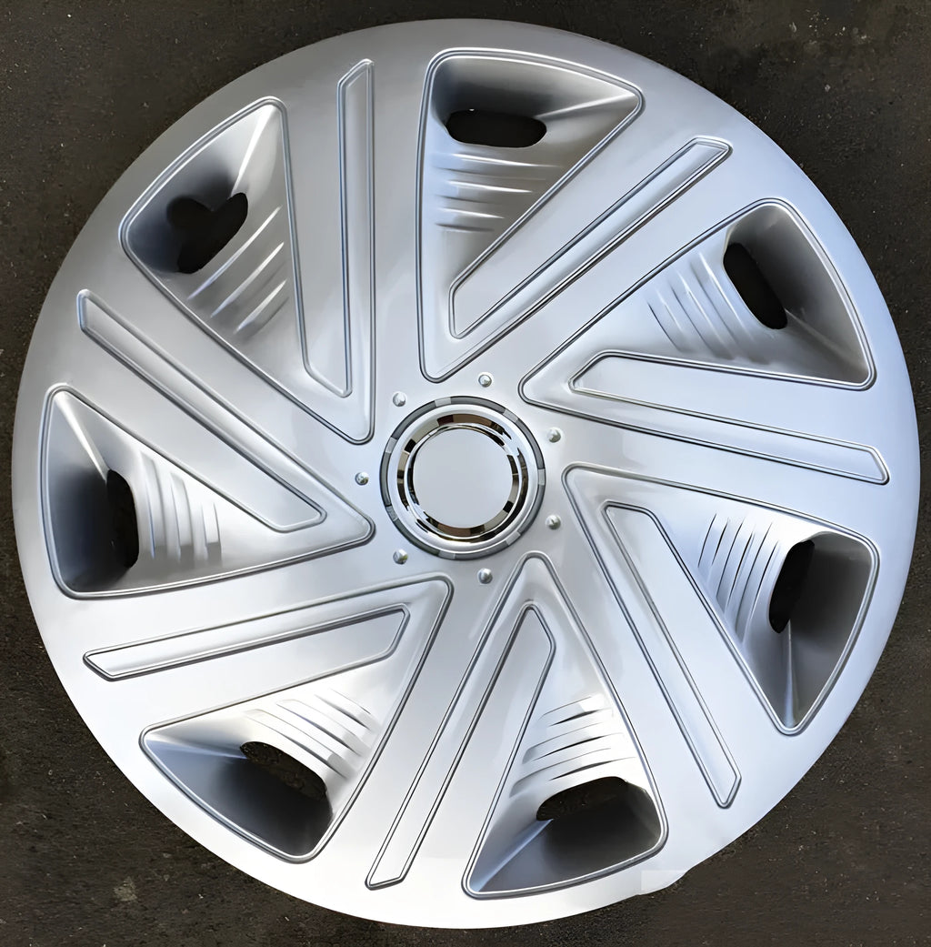 Universal monochrome wheel hub cover in ABS plastic for 13 to 16 inch alloy wheels