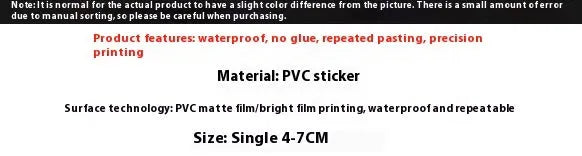 Fresh candy small items decorative waterproof stickers for hand account decoration