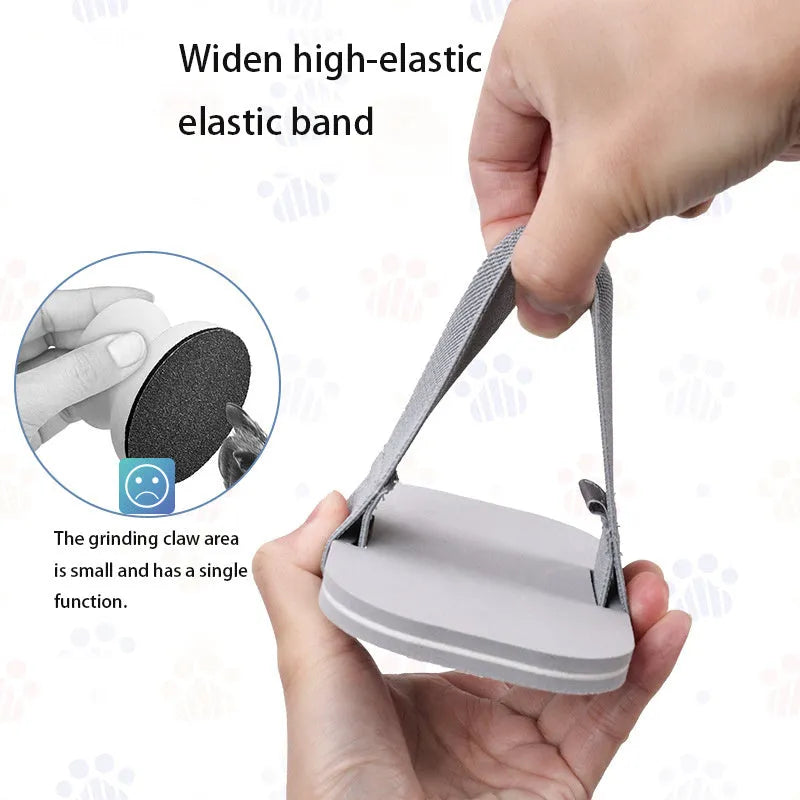 Grey pet nail grooming tool with detachable grinder and scraper attachments for dogs and cats