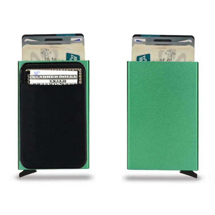 Aluminium alloy frosted finish metal credit card holder in multiple colours