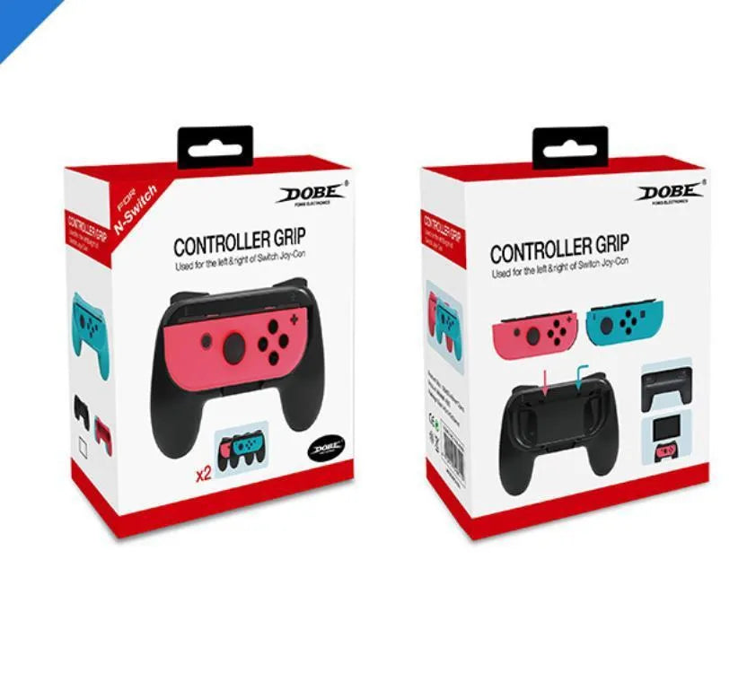 Black ABS plastic handle grip attached to a Nintendo Switch Joycon controller