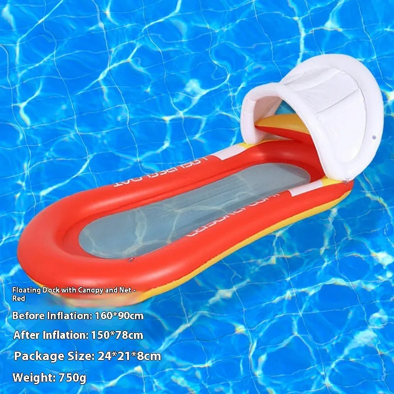 PVC inflatable floating row in gradient colour designs for pool or beach use