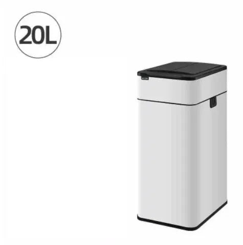 Stainless steel inductive smart trash can with deodorant, square shape, large capacity for kitchen