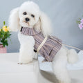 Polyester Pet Chest Strap Hand Holding Rope Vest Style Harness for Small Medium Large Dogs Beige Purple Skirt Included