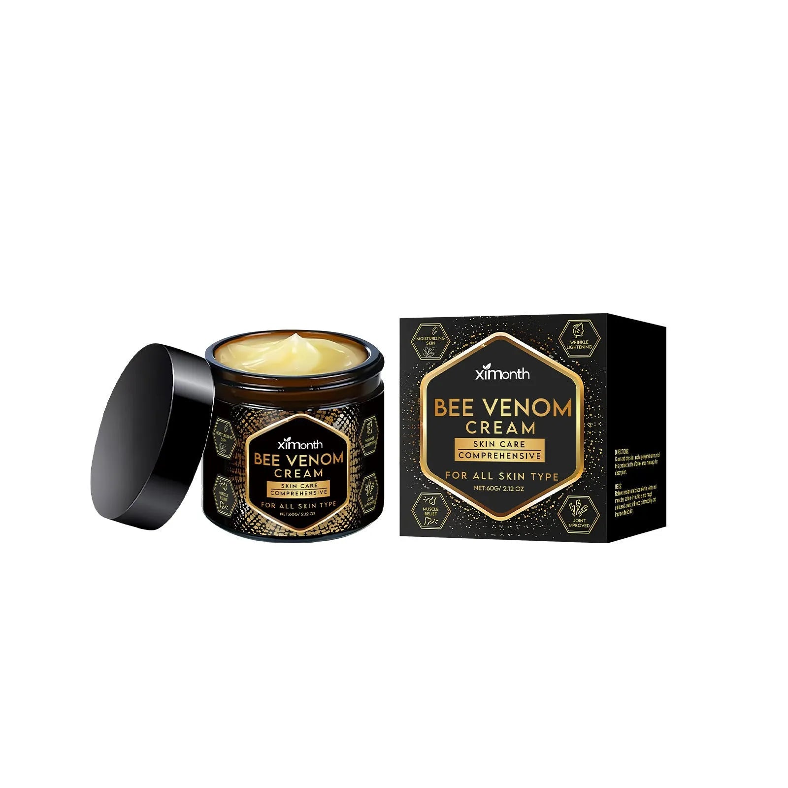 A 60g jar of moisturising skincare cream with botanical active ingredients.