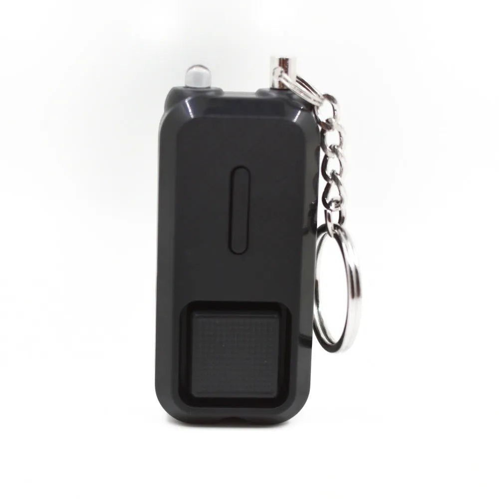 Compact personal safety alarm device in multiple colours showing 65x30x12mm dimensions