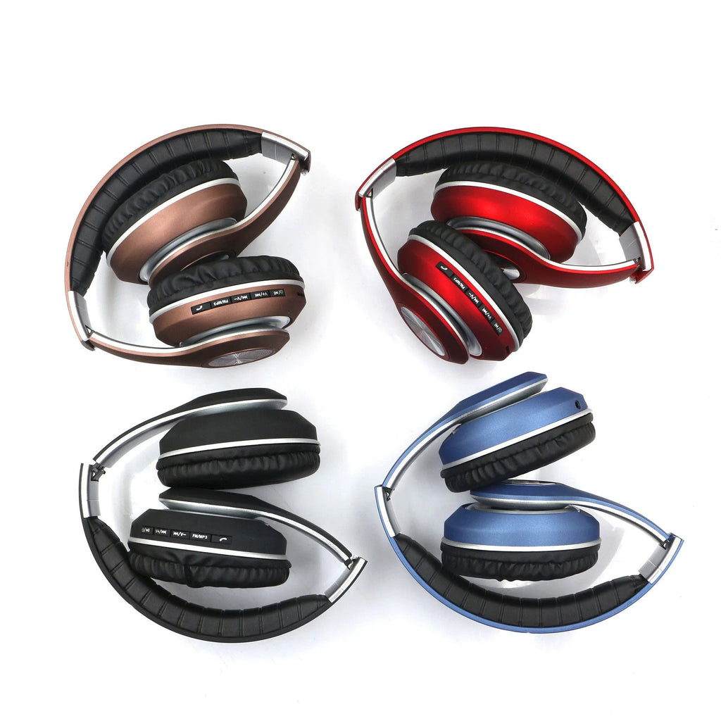 Private Mode 5.0 folding wireless stereo headphones in black with button controls and Bluetooth 5.0 connectivity