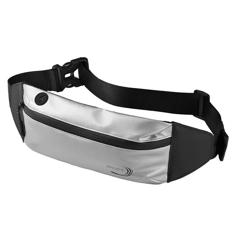 Men's waterproof waist bag in Derm Oxford polyester showing compact 45cm design