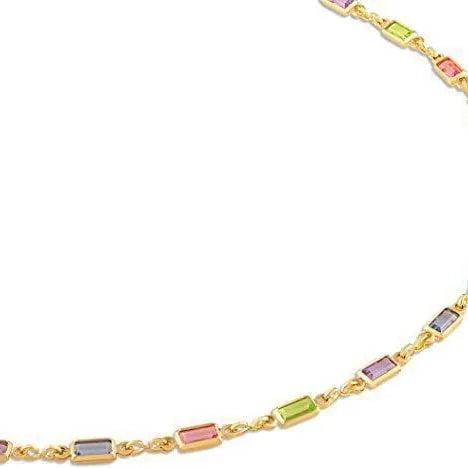 Ladies' geometric crystal necklace with alloy chain showing glass pendant and 41-50cm length