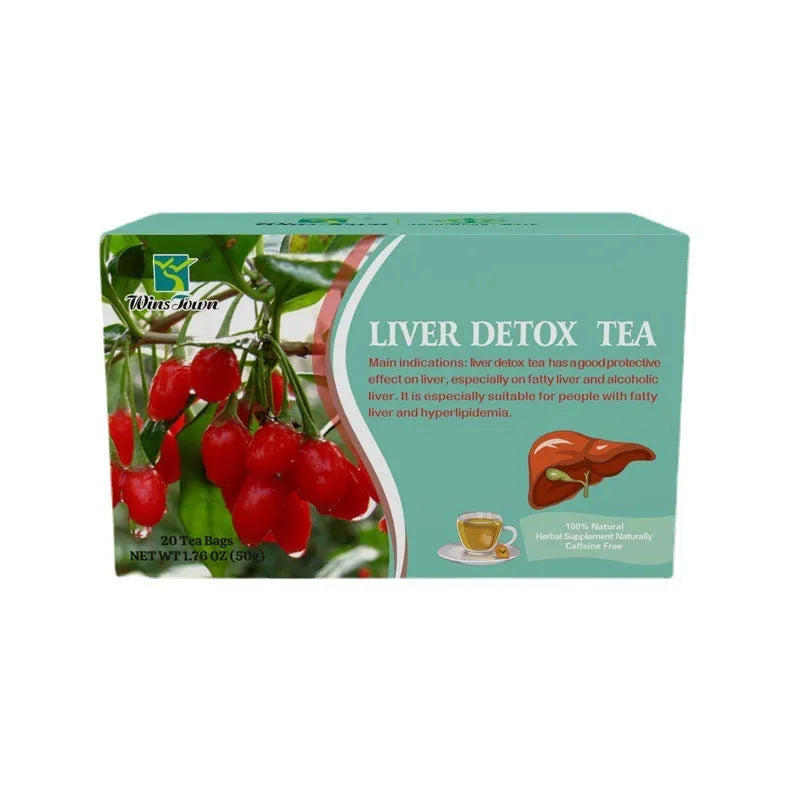 Herbal substitutional tea box showing 50g medicinal food homology blend with 12+ months shelf life