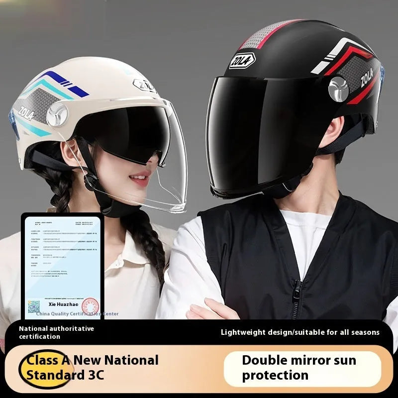 Children's 3C motorcycle half helmet in multiple colour variations with universal sizing