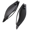 Black smoked ABS windshield side wing for a Harley Davidson three-wheel Glide motorcycle.