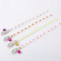 Glow-in-the-dark adjustable cat collar with metal bell in love, fishbone, footprint or paw print design