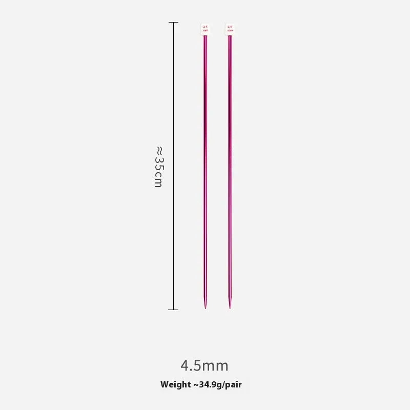 Complete set of lengthened crochet hooks in 14 sizes from 2.0mm to 10.0mm, each with a protective end cap.