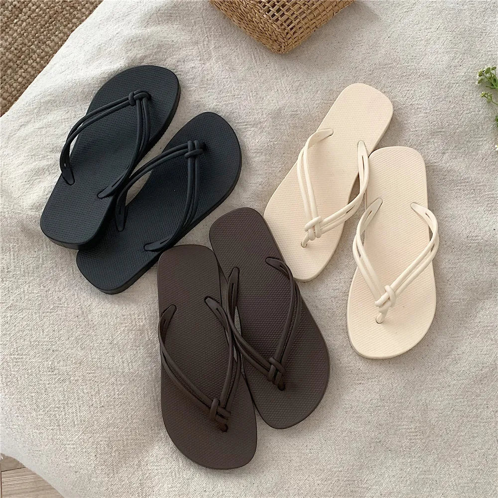 Men's casual PVC flip flops in a toe-covering style on a white background.