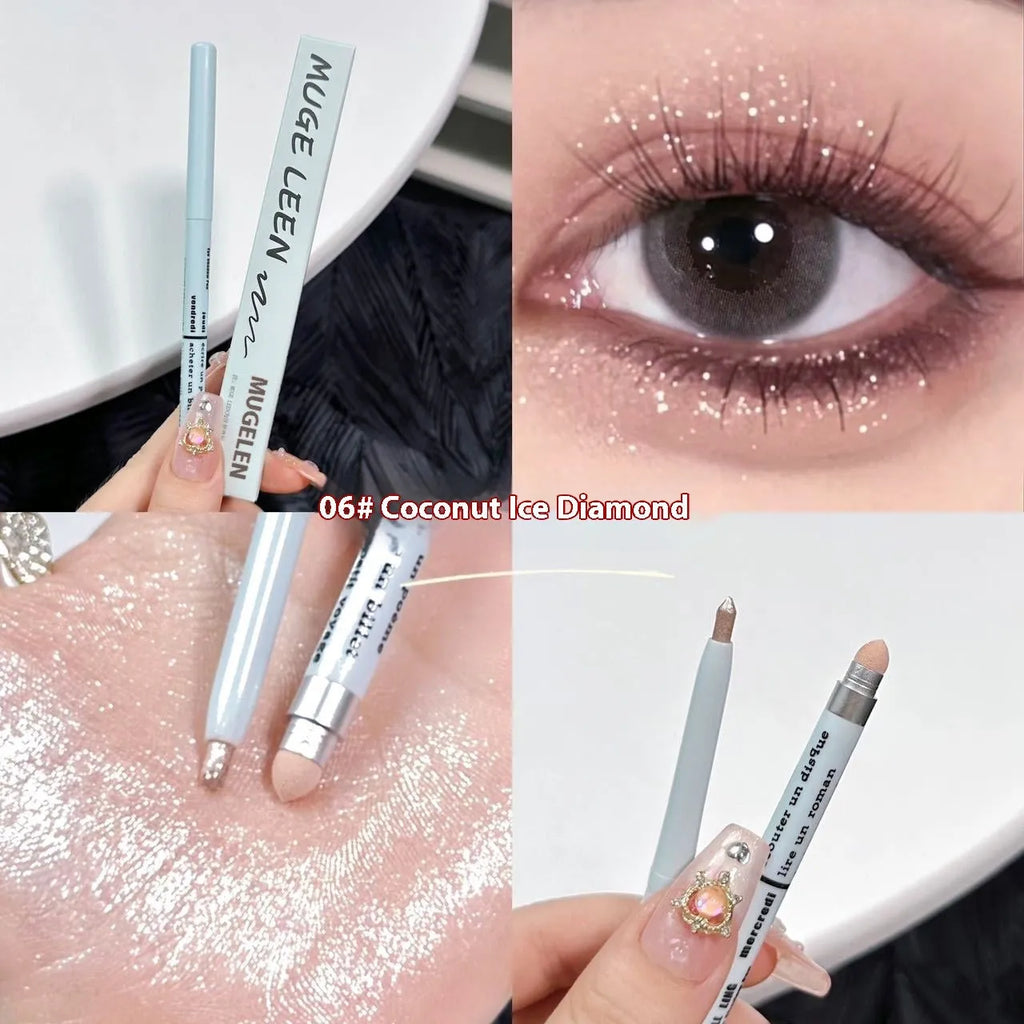Waterproof brightening eyeshadow pen in one of six shade variations on a white background.