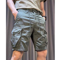 Loose straight Korean-style overalls pants with multiple pockets in black, grey, green, or khaki colours