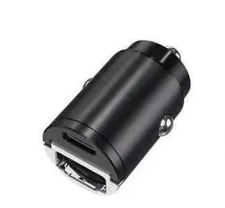 Mini dual-port 30W car cigarette lighter charger for USB devices