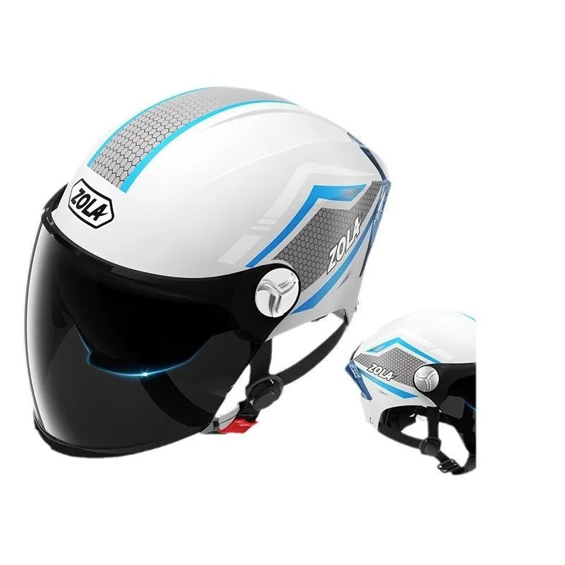 Children's 3C motorcycle half helmet in multiple colour variations with universal sizing