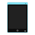 Black LCD writing tablet with ABS frame and blue-green display, 8.5 inch screen, side view showing slim profile