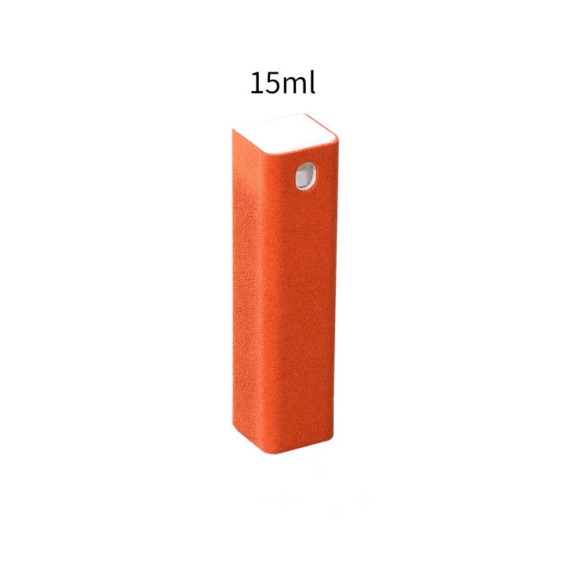 2 in 1 phone screen cleaner spray bottle with fibre fleece pad for tablet computer screen cleaning tool 15ml capacity