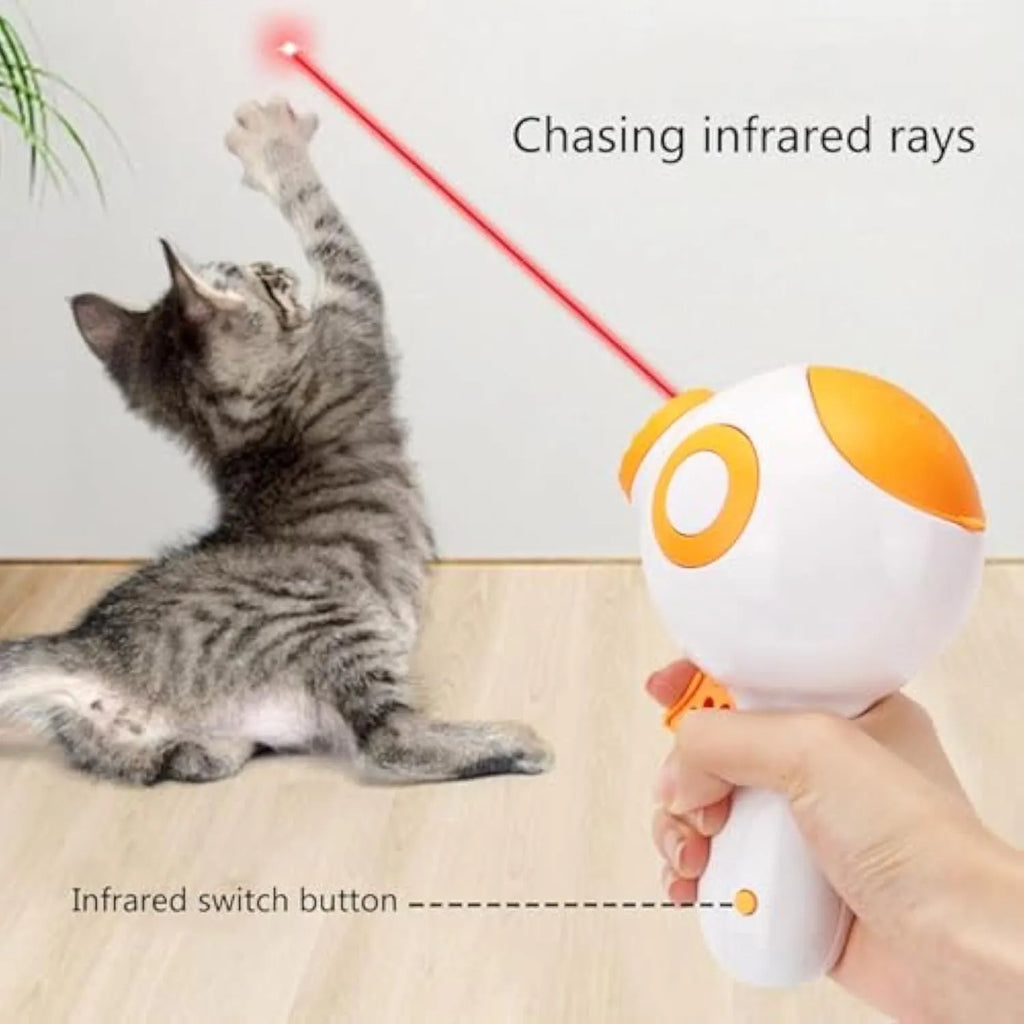 Green orange pink dog treat launcher toy measuring 15.5cm x 9cm x 8.5cm