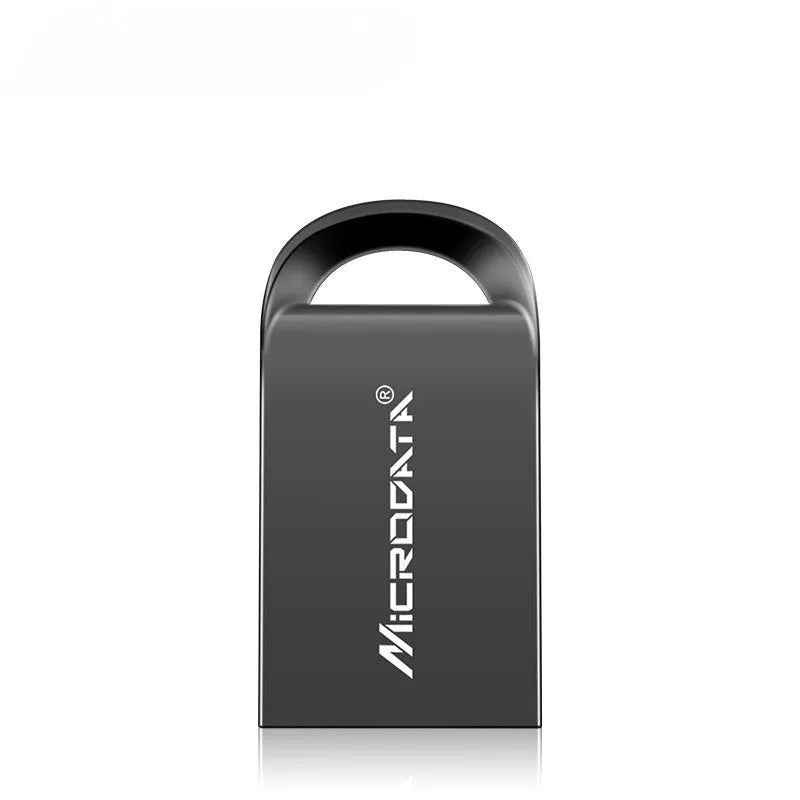 Small silver car-shaped metal USB flash drive on a chain necklace.