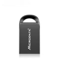Small silver car-shaped metal USB flash drive on a chain necklace.