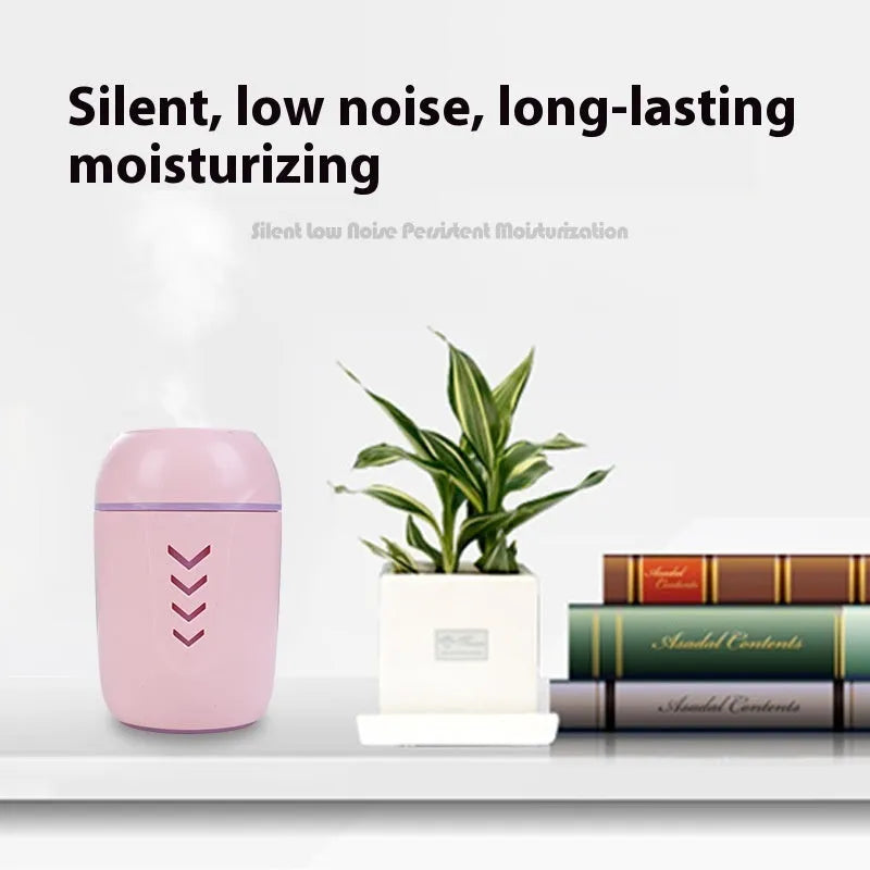 Round portable air purifier in blue colour with USB cable for car home office use