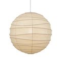 Japanese style rice paper chandelier ceiling light in a living room setting
