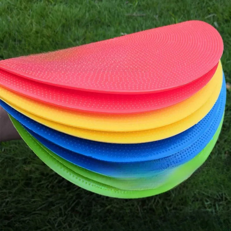 23cm diameter TPE football training marker disc in bright colours for field practice