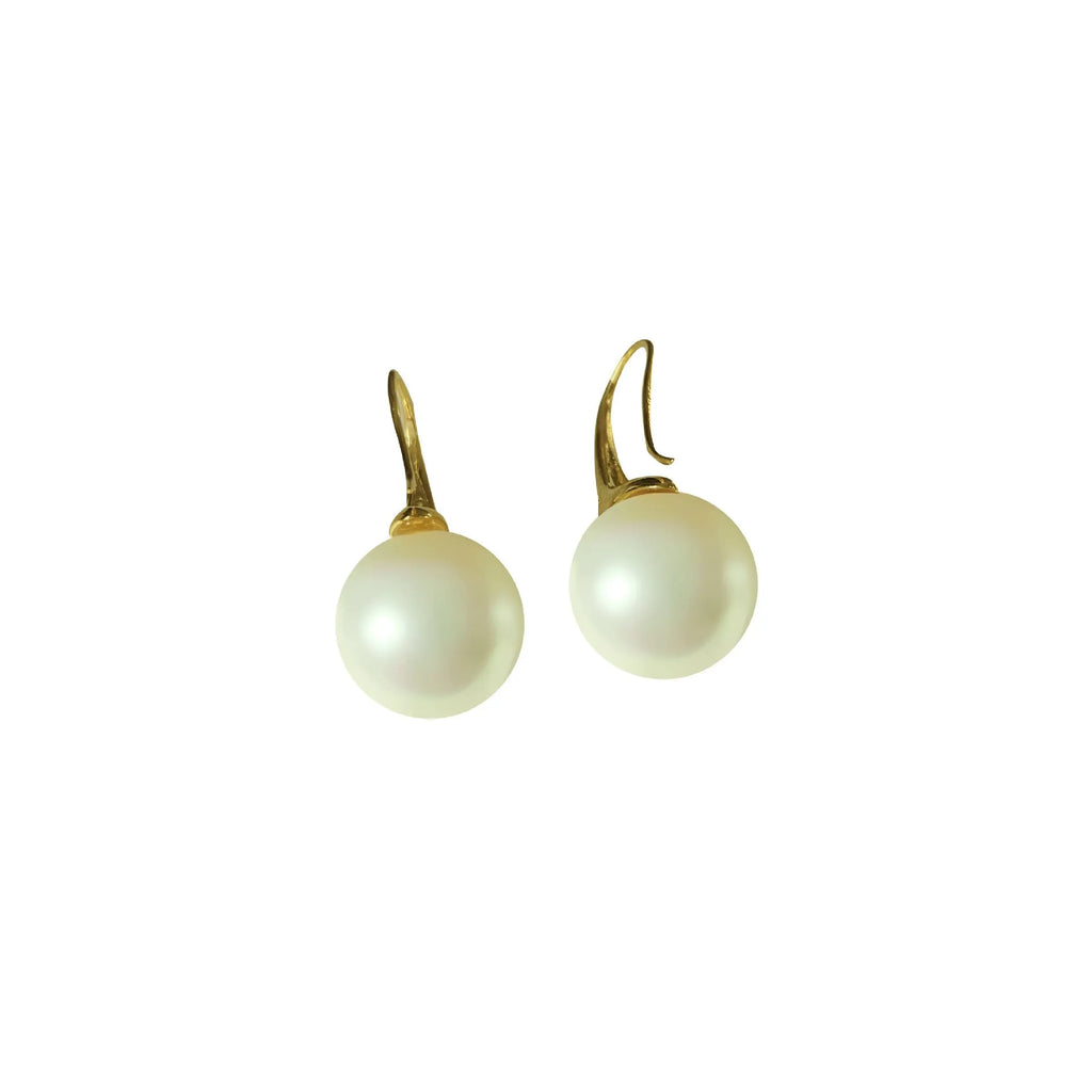 Geometric shell pearl drop earrings for women, one pair, fashionable OL style, pearl eardrops