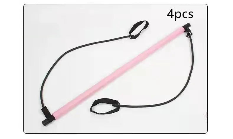 92cm Pilates bar with stainless steel tube and foam grip in light blue on a white background